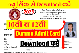 0th & 12th Dummy Admit card 2023 Download link: कक्षा दसवीं का डमी एडमिट कार्ड यहां से डाउनलोड करें